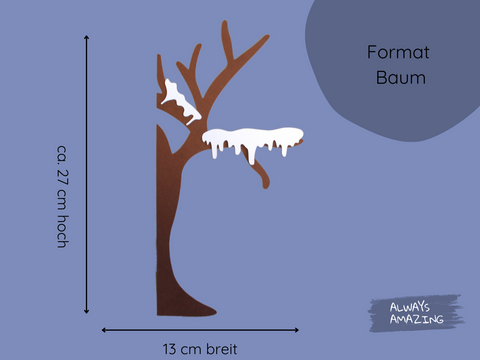 Schneelandschaft Fensterbild Bastelset