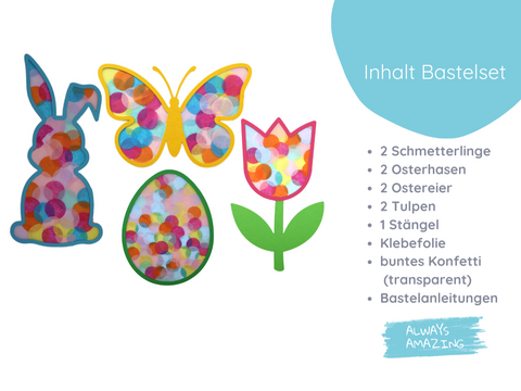 Fensterbilder aus Transparentpapier 4er Set