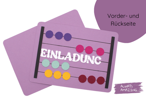 Einladungskarte Schulanfang | Bastelset