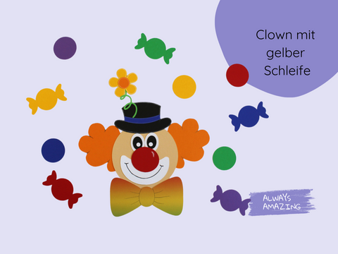 Fensterbild Clown Bastelset