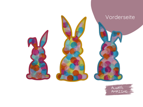 Fensterbild Osterhasen Bastelset