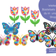 Papierblumen | Bastelset | Blumen Fensterbild | Muttertagsgeschenk basteln | Fensterdeko Frühling | Transparentpapier basteln