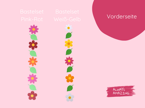 Blumengirlande Bastelset | Fensterbild Blumen | Blumen aus Papier basteln