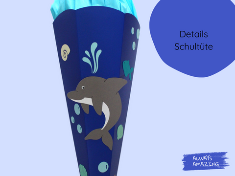 Schultüte Delfin Bastelset