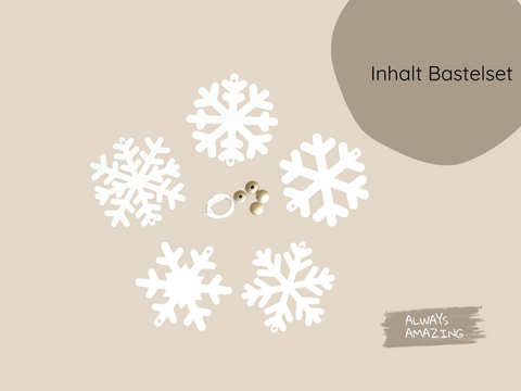Schneeflocken Girlande Bastelset