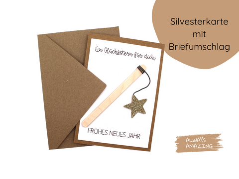 Klappkarten Silvester Bastelset