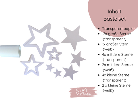Transparente Sterne Bastelset