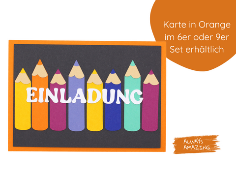 Einladungskarten zur Einschulung | Karten personalisieren | Einladung Schuleinführung |  Einladung zum Schulanfang | Bastelset