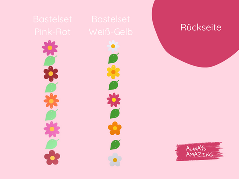 Blumengirlande Bastelset | Fensterbild Blumen | Blumen aus Papier basteln