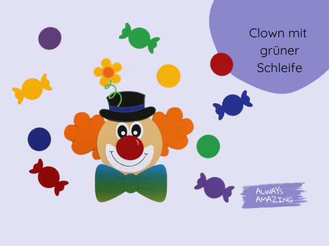 Fensterbild Clown Bastelset