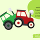 Grüner Traktor Bastelset