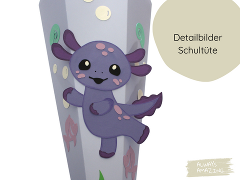 Schultüte Axolotl Bastelset
