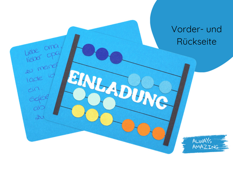 Einladungskarte Schulanfang | Bastelset