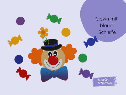 Fensterbild Clown Bastelset