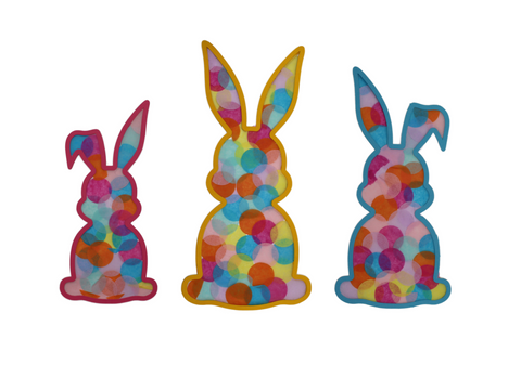 Fensterbild Osterhasen Bastelset