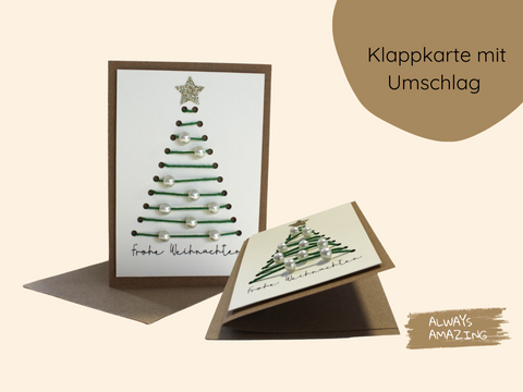 Klappkarte Weihnachten Bastelset