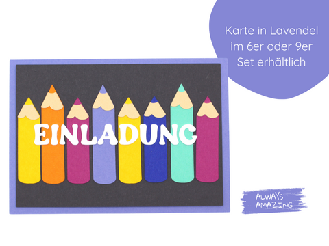 Einladungskarten zur Einschulung | Karten personalisieren | Einladung Schuleinführung |  Einladung zum Schulanfang | Bastelset
