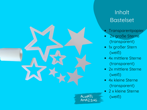 Transparente Sterne Bastelset