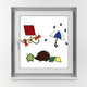 Herbst Fensterbild -transparent- Bastelset