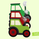 Grüner Traktor Bastelset