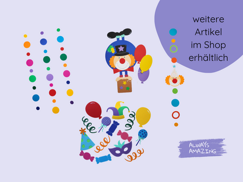 Fensterbild Clown Bastelset