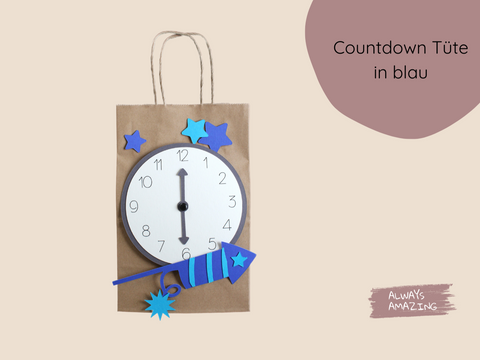 Countdown Tüten Silvester Bastelset