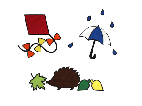Herbst Fensterbild -transparent- Bastelset