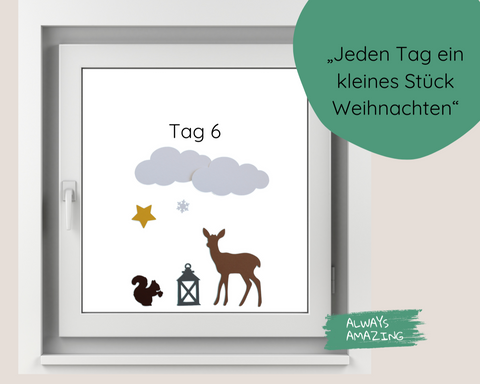 Adventskalender zum Vorlesen und Basteln – Weihnachtsgeschichten und Fensterbild für Kinder