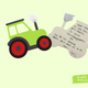 Grüner Traktor Bastelset