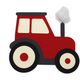 Einladungskarten roter Traktor Bastelset