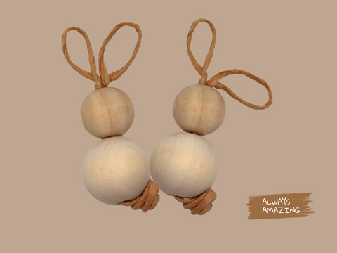 Osterhasen aus Holz