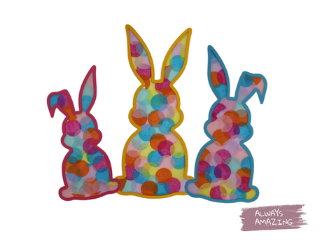 Fensterbild Osterhasen Bastelset