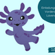 Axolotl Einladungskarten | Bastelset | Einladungskarten zum Basteln | Bastelset Einladungskarten | Axolotl basteln