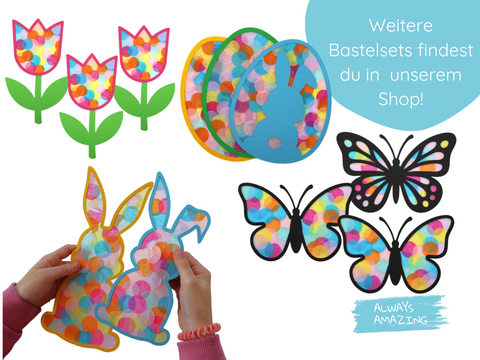 Fensterbilder aus Transparentpapier 4er Set