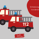 Bastelset Feuerwehr Auto Einladungskarte