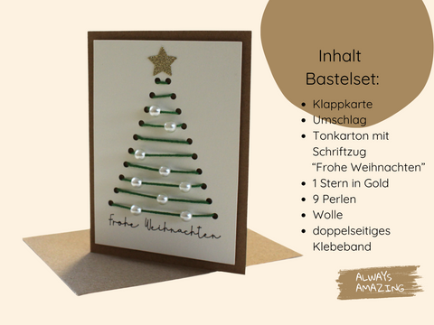 Klappkarte Weihnachten Bastelset