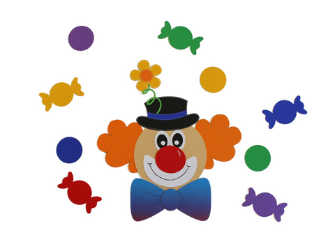 Fensterbild Clown Bastelset