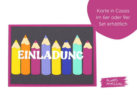 Einladungskarten zur Einschulung | Karten personalisieren | Einladung Schuleinführung |  Einladung zum Schulanfang | Bastelset