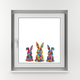 Fensterbild Osterhasen Bastelset