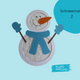 Bastelset Schneemann Fensterbild – Transparentpapier Konfetti