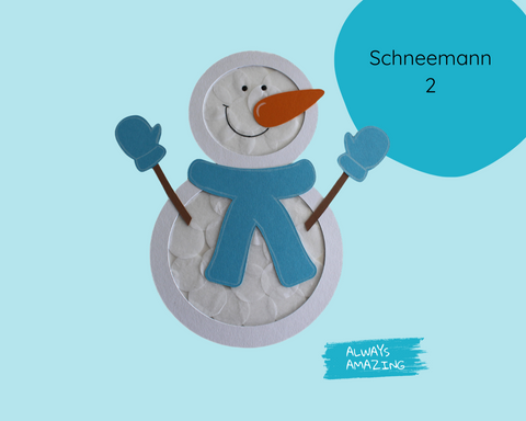 Bastelset Schneemann Fensterbild – Transparentpapier Konfetti