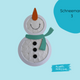 Bastelset Schneemann Fensterbild – Transparentpapier Konfetti