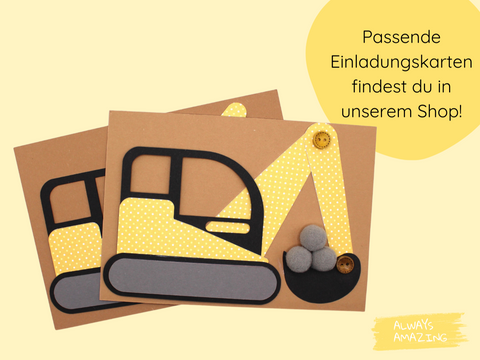 Bagger Einladungskarten Always Amazing Bastelshop