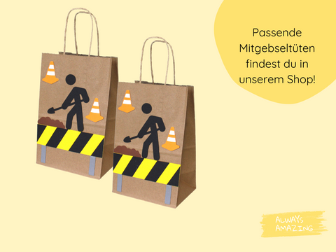 Bagger Mitgebseltueten 
Always Amazing Bastelshop