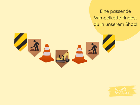 Bagger Wimpelkette Always Amazing Bastelshop