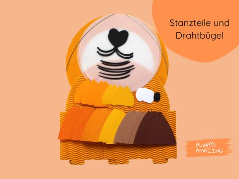 Bastelmaterial für das Löwen Laternen Bastelset | Always Amazing Bastelshop