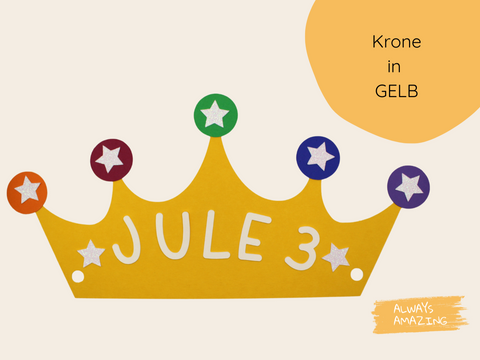 Bastelset Geburtstagskrone in Gelb | Always Amazing Bastelshop