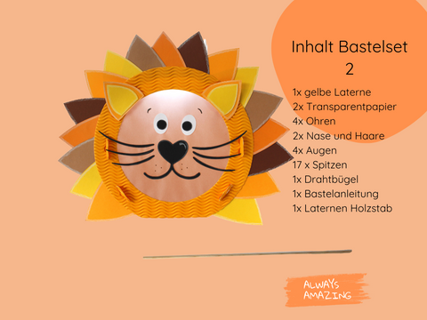 DIY Löwen Laterne für Kindergarten und Schule | Always Amazing Bastelshop