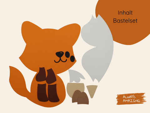 Detailansicht der Fuchs-Einladungskarte aus hochwertigem Papier | Always Amazing Bastelshop