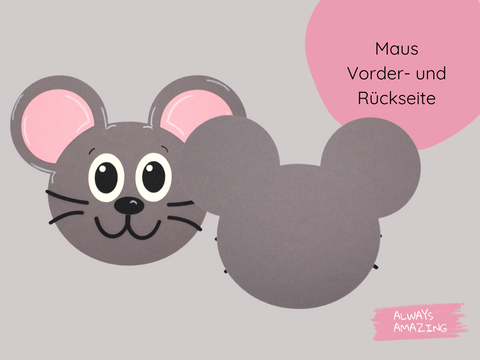 Detailansicht der Maus‑Papierformen | Always Amazing Bastelshop